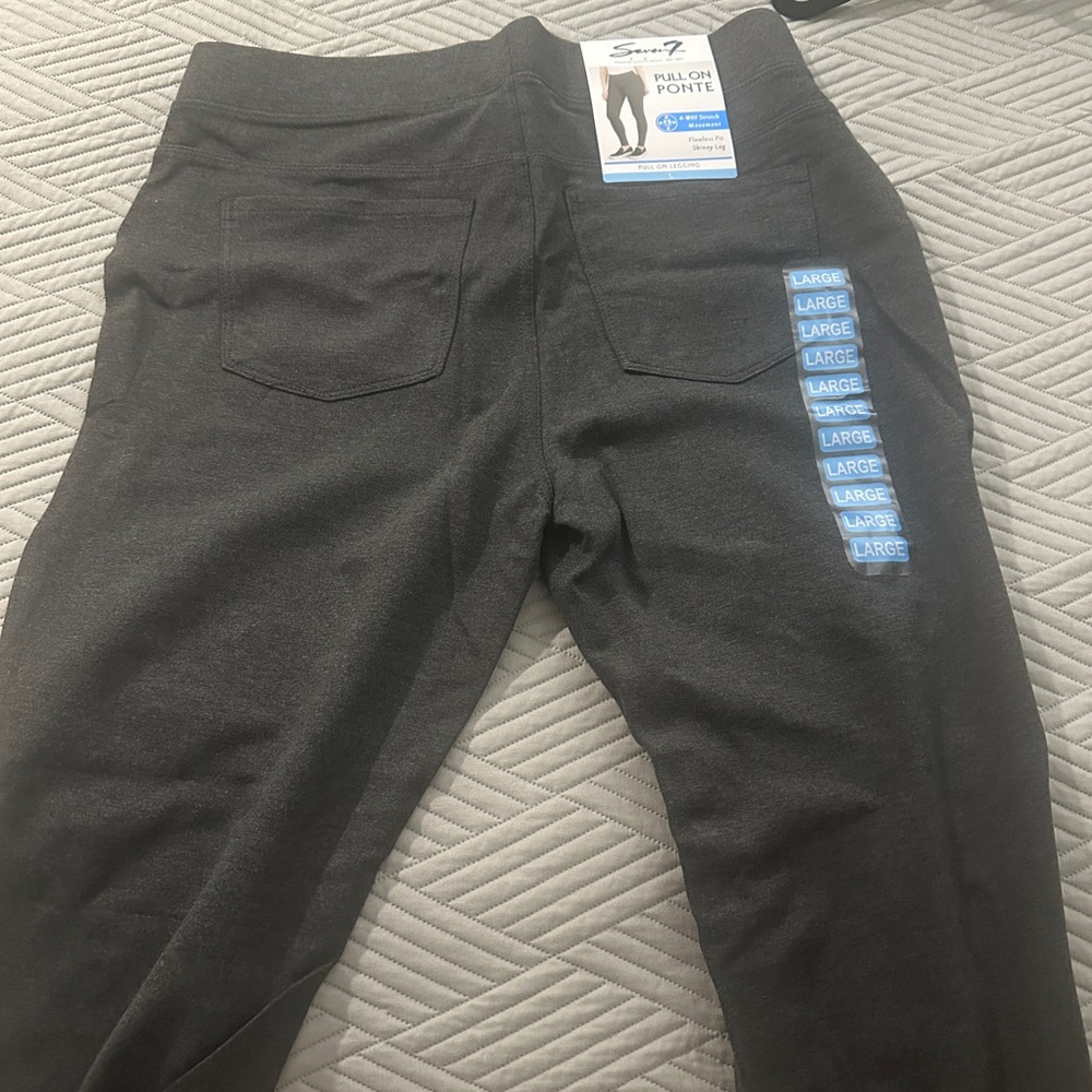 Gray Pull-On Pants. New.